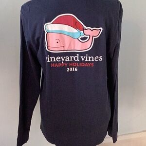 Vineyard Vines Christmas Tee-navy